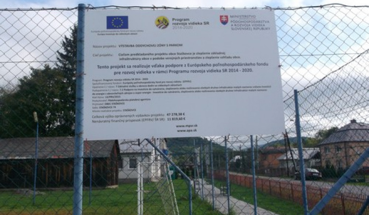 Park a oddýchova zóna - realizácia projektu EÚ