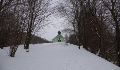 Kaplnka Presvätej Bohorodičky z roku 1971 Zimné foto