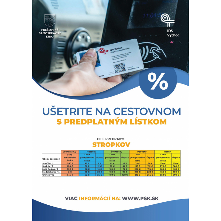 Možnosti zakúpenia PREDPLATNÝCH cestovných lístkov v regionálnej autobusovej doprave